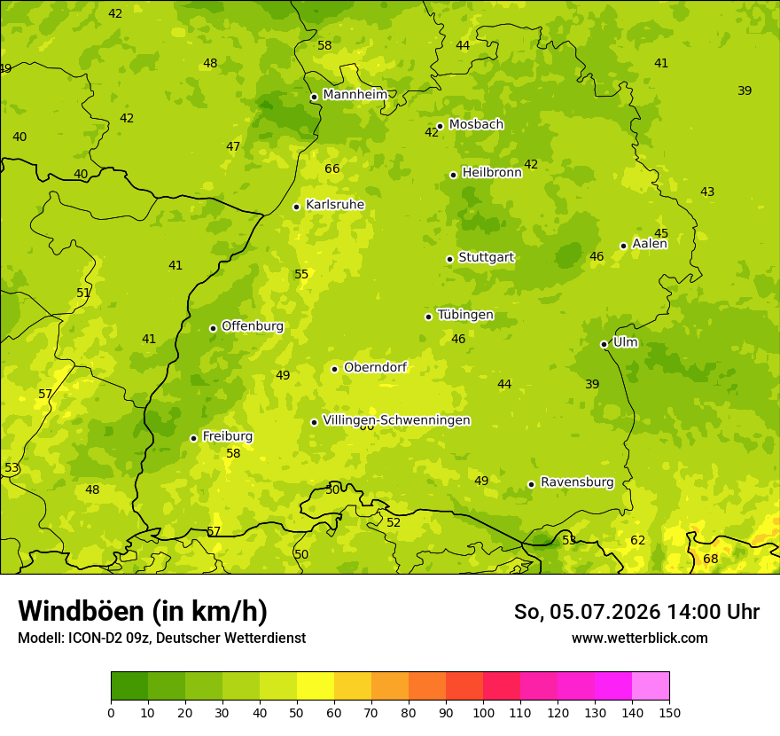 Maximale Windböen
