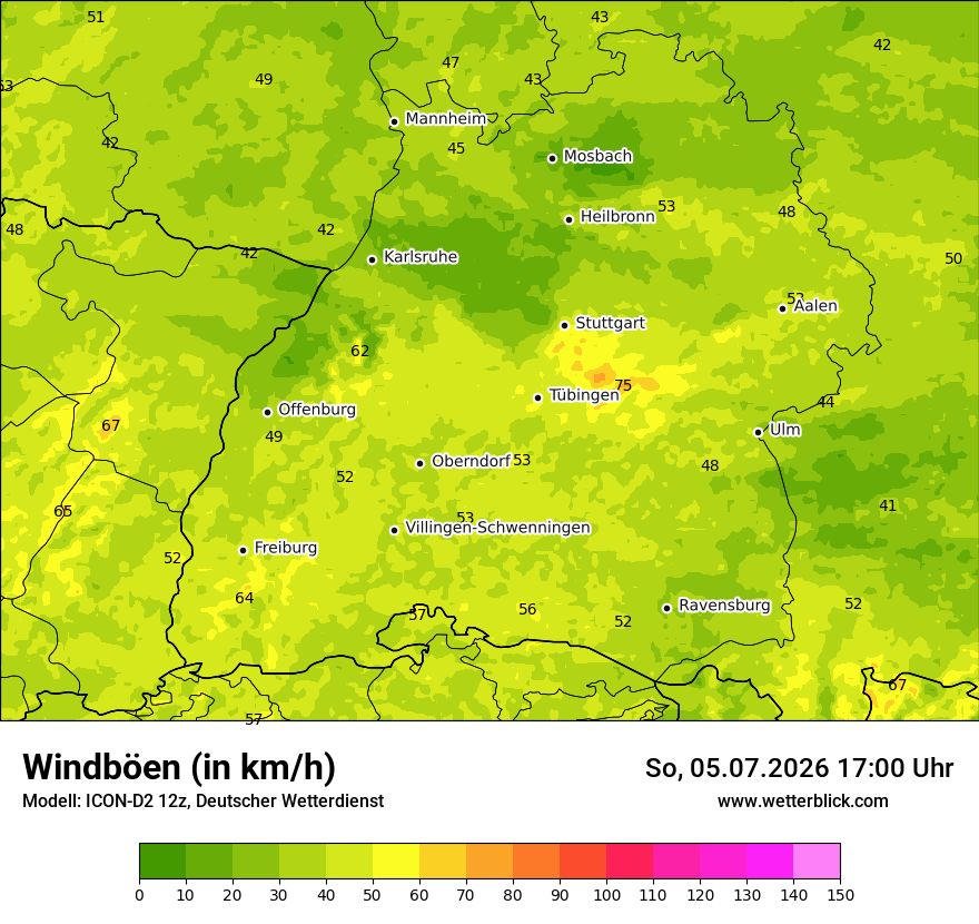Maximale Windböen