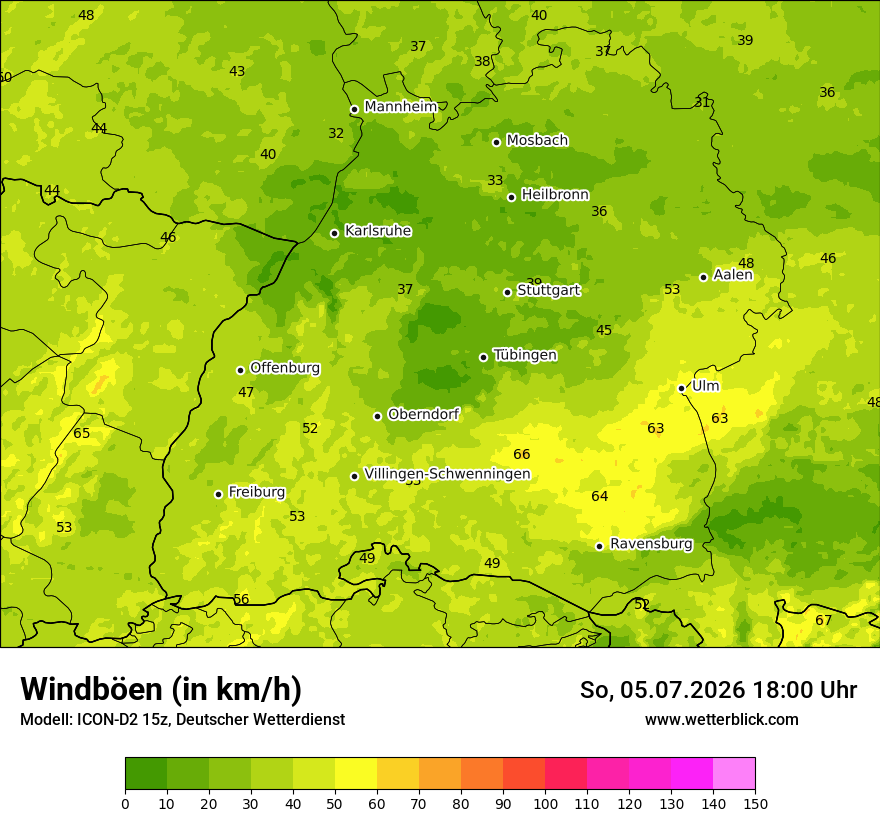 Maximale Windböen