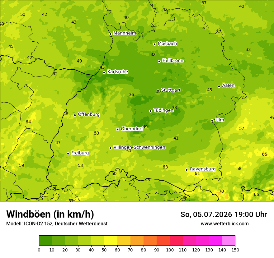 Maximale Windböen
