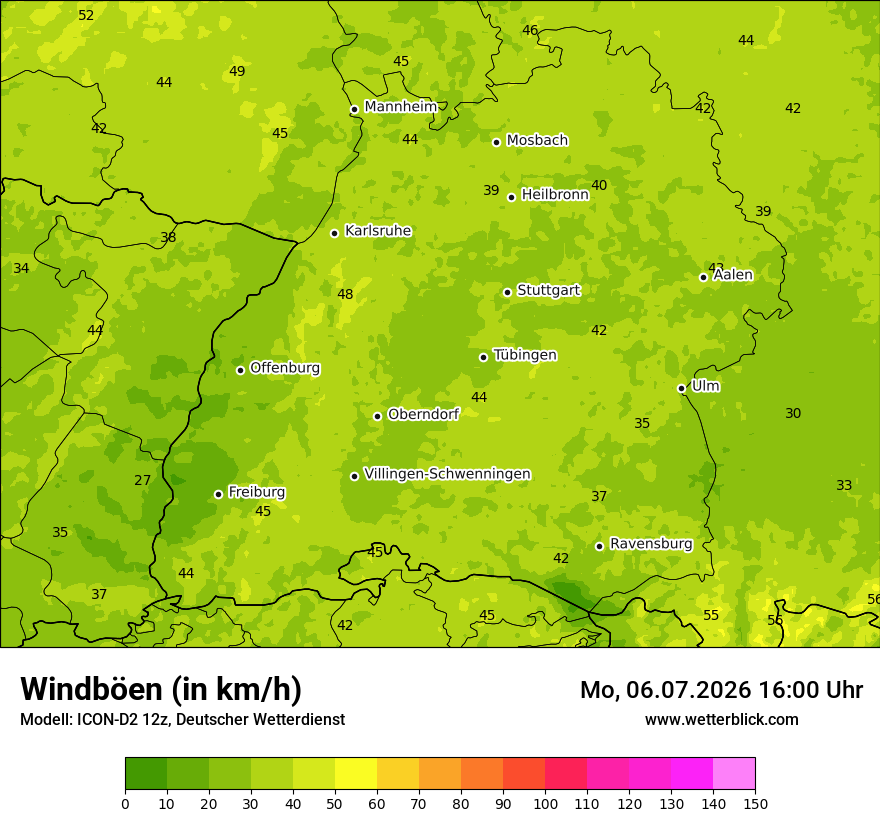 Maximale Windböen