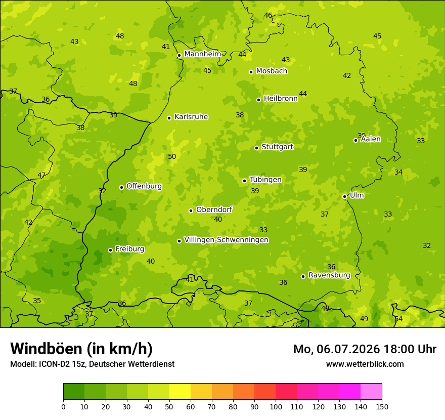Maximale Windböen