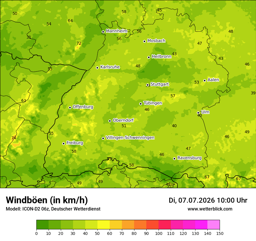 Maximale Windböen