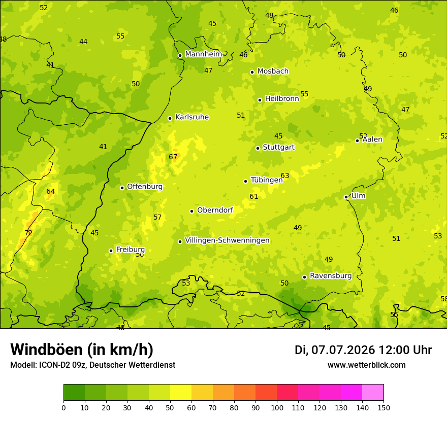 Maximale Windböen