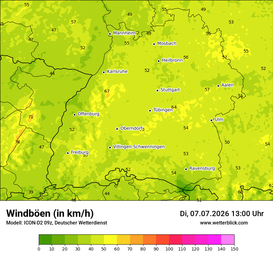 Maximale Windböen