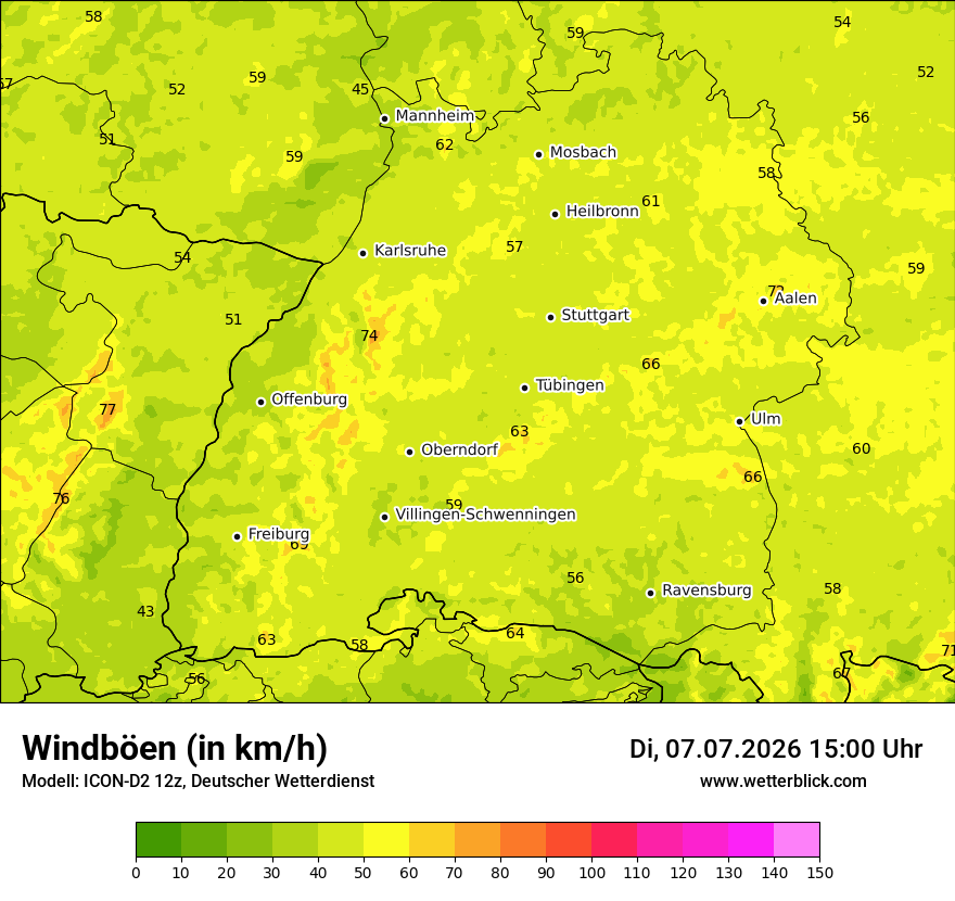 Maximale Windböen