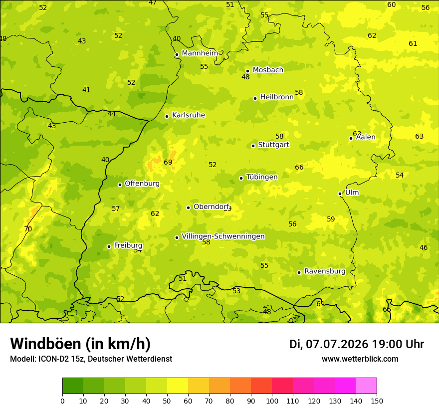 Maximale Windböen