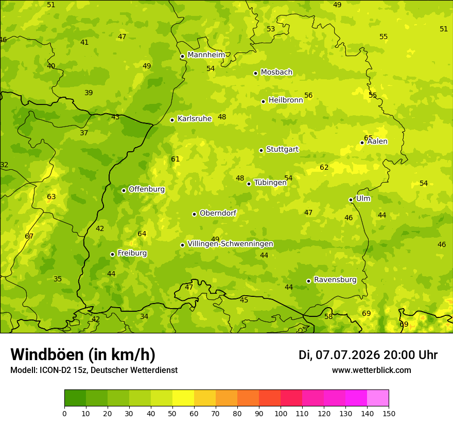 Maximale Windböen