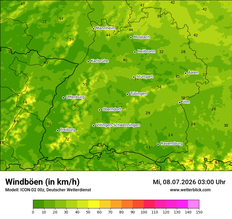Maximale Windböen
