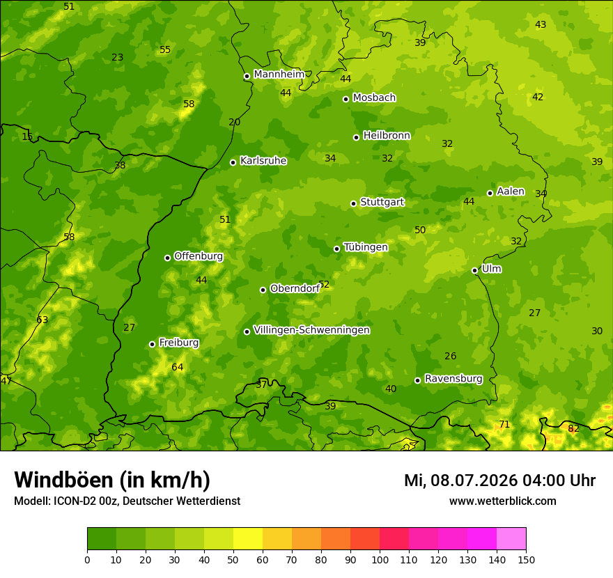 Maximale Windböen