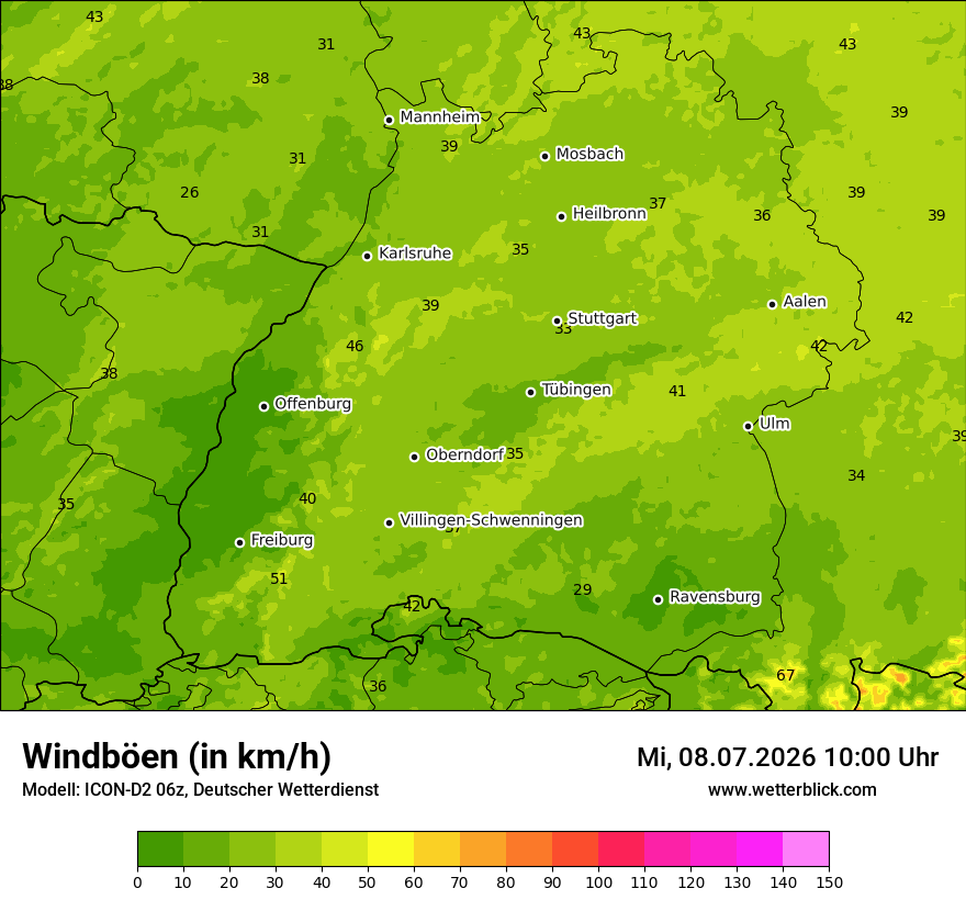 Maximale Windböen
