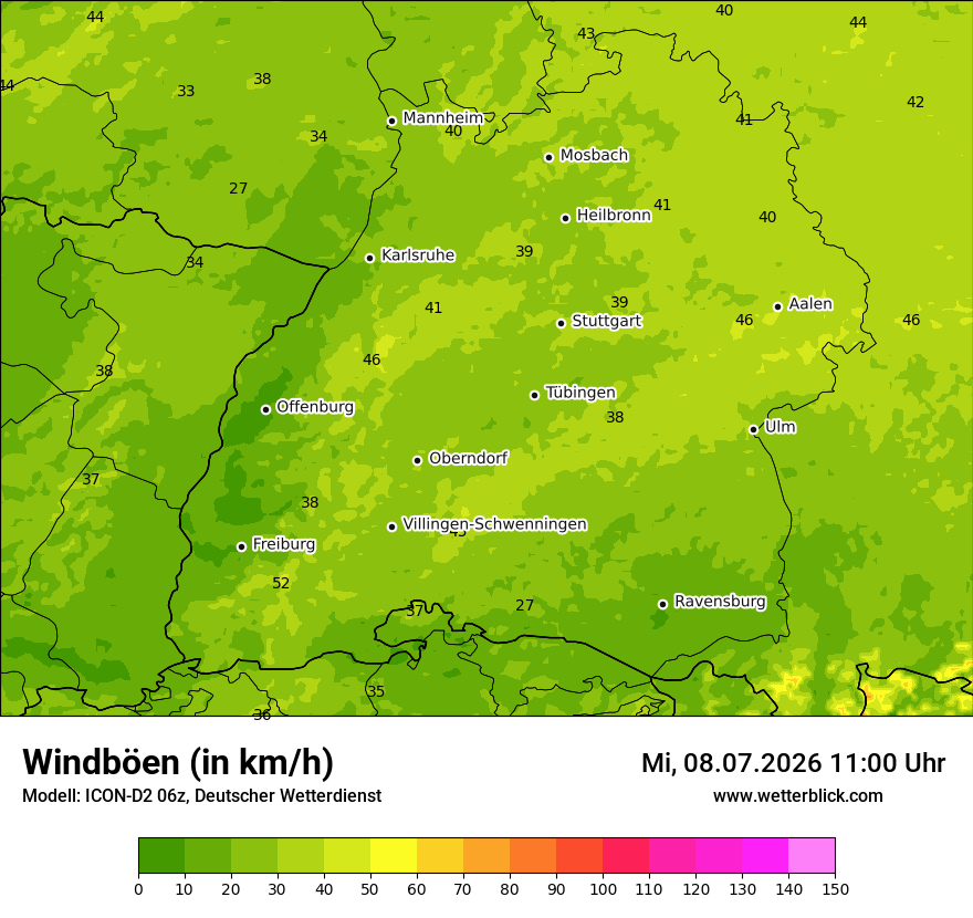 Maximale Windböen