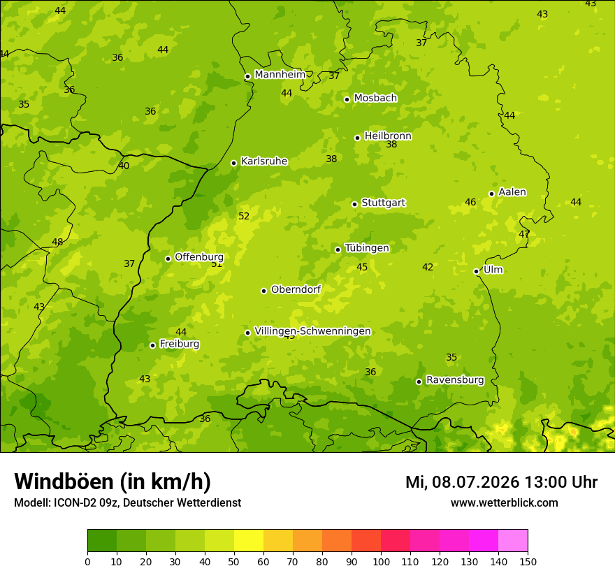Maximale Windböen