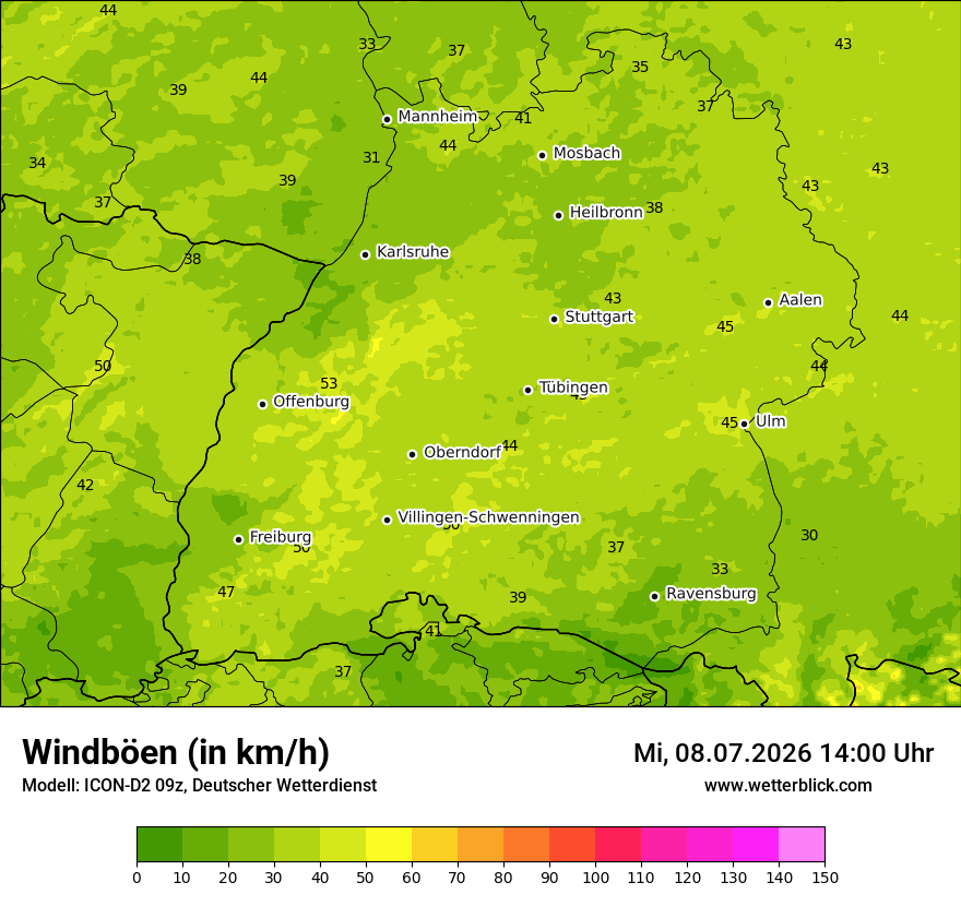 Maximale Windböen
