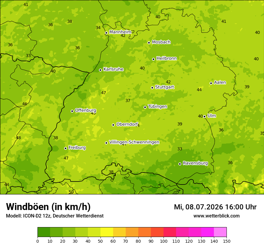 Maximale Windböen