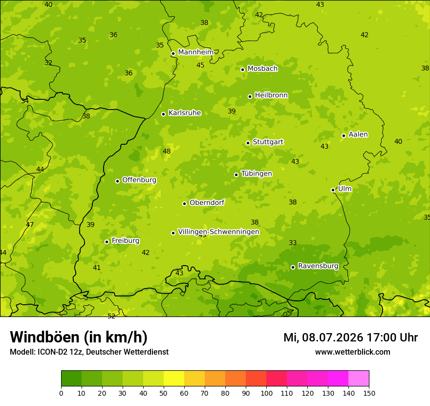 Maximale Windböen
