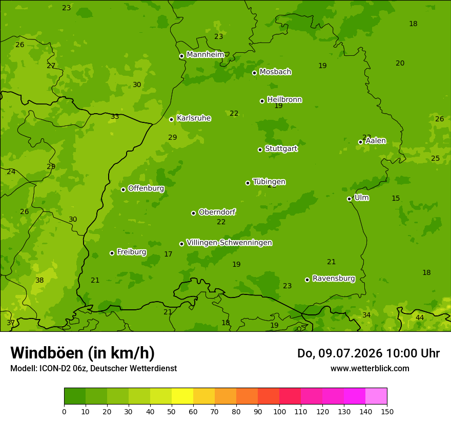 Maximale Windböen