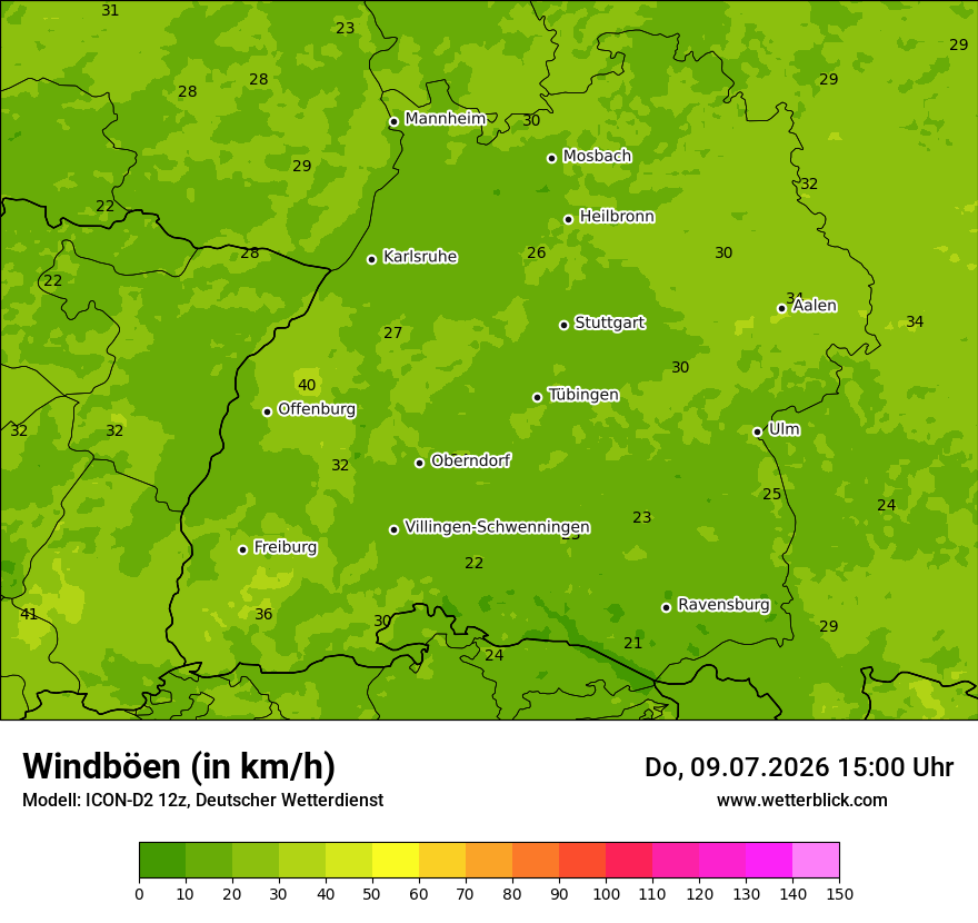 Maximale Windböen