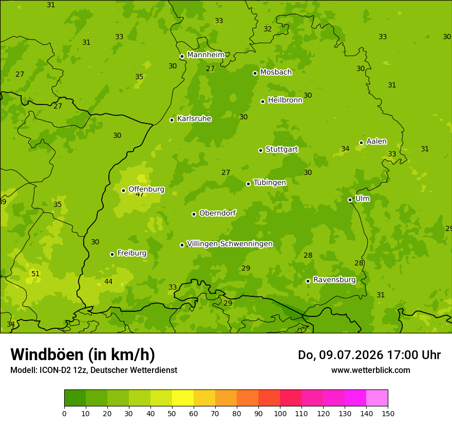 Maximale Windböen