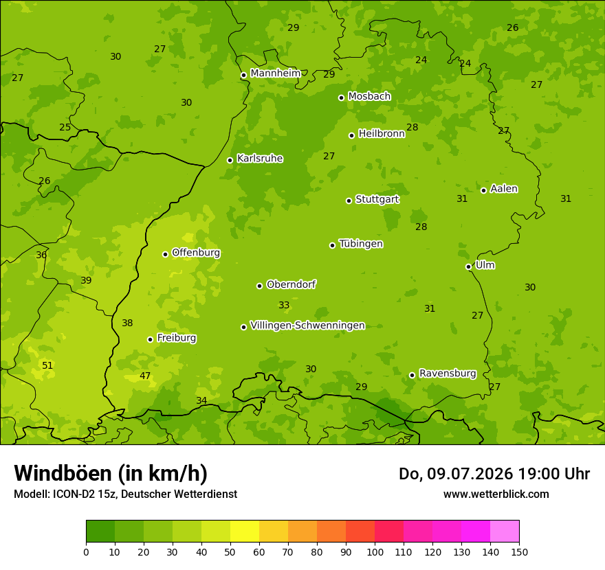 Maximale Windböen