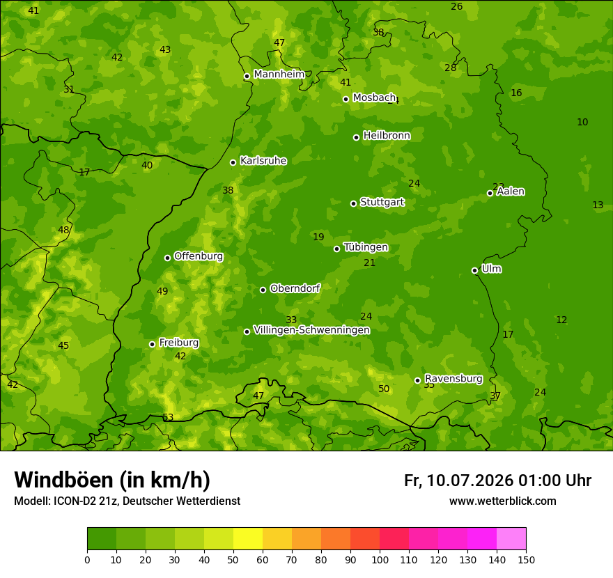 Maximale Windböen