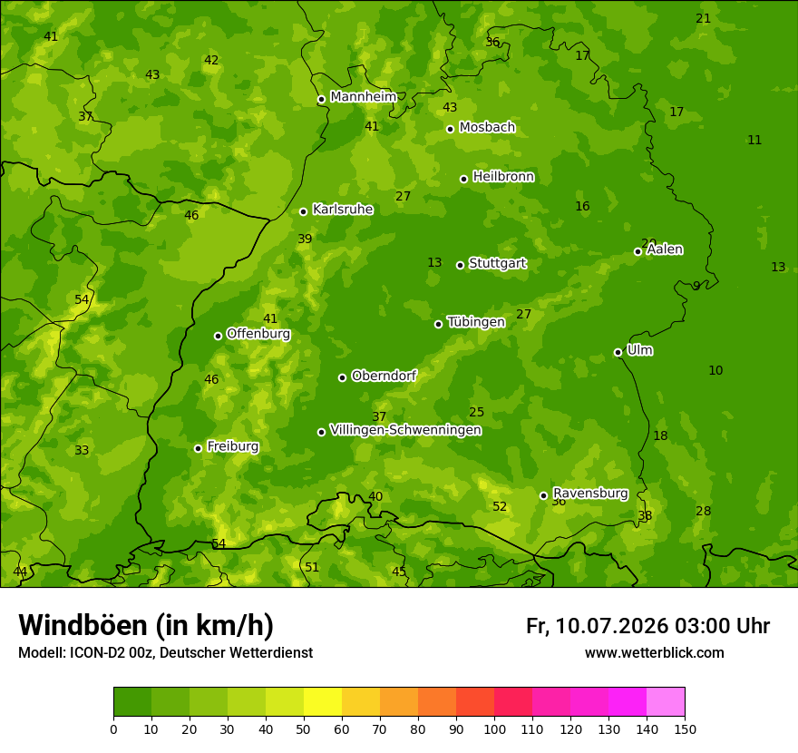 Maximale Windböen