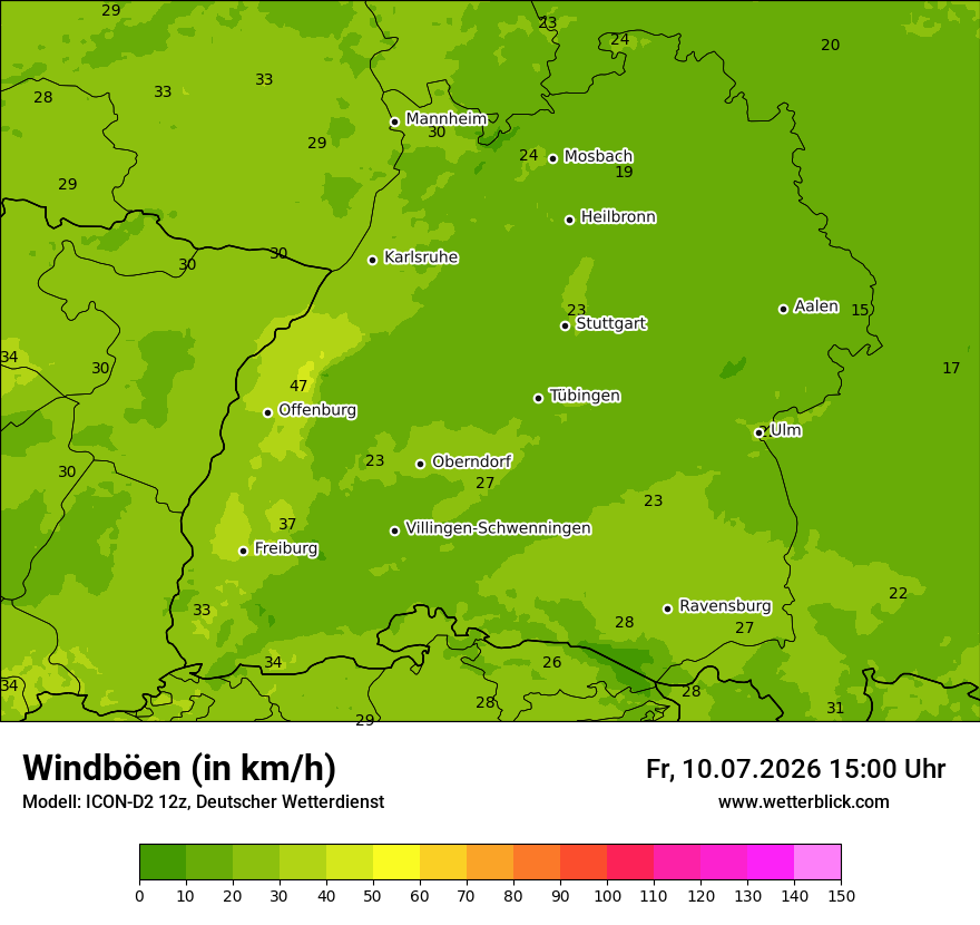 Maximale Windböen