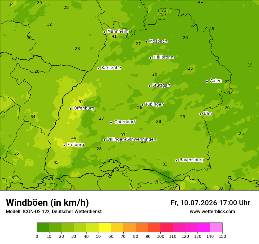 Maximale Windböen