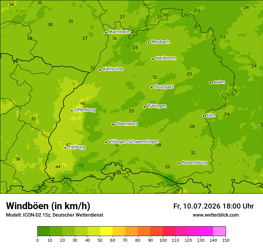Maximale Windböen
