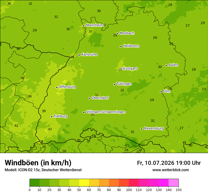 Maximale Windböen