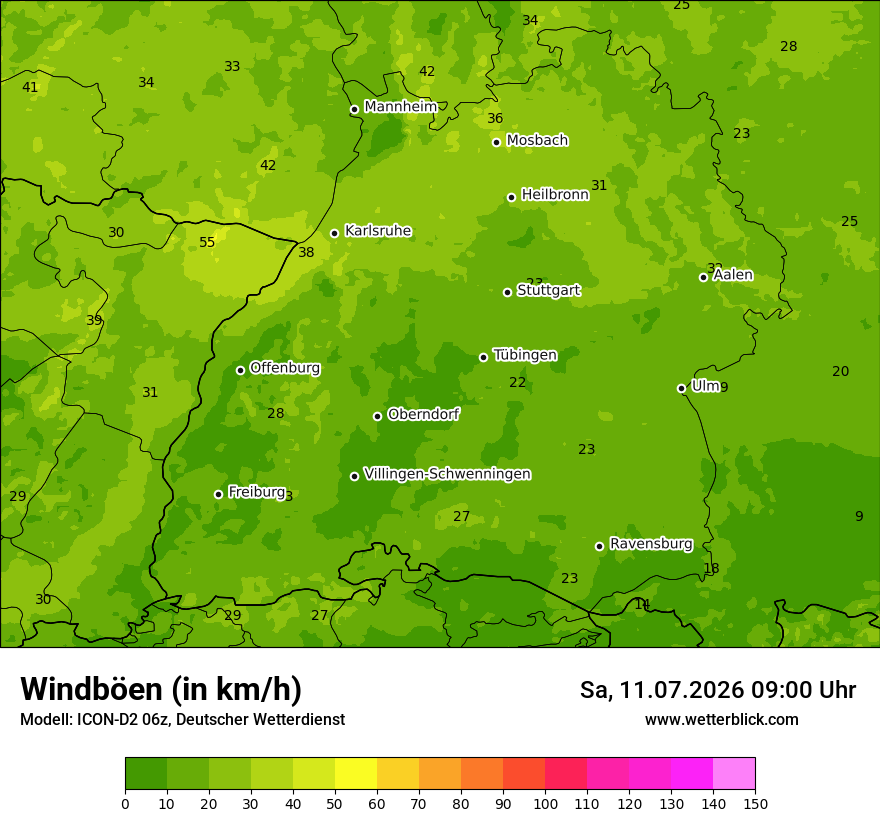 Maximale Windböen