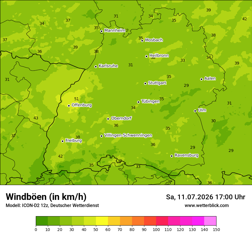 Maximale Windböen