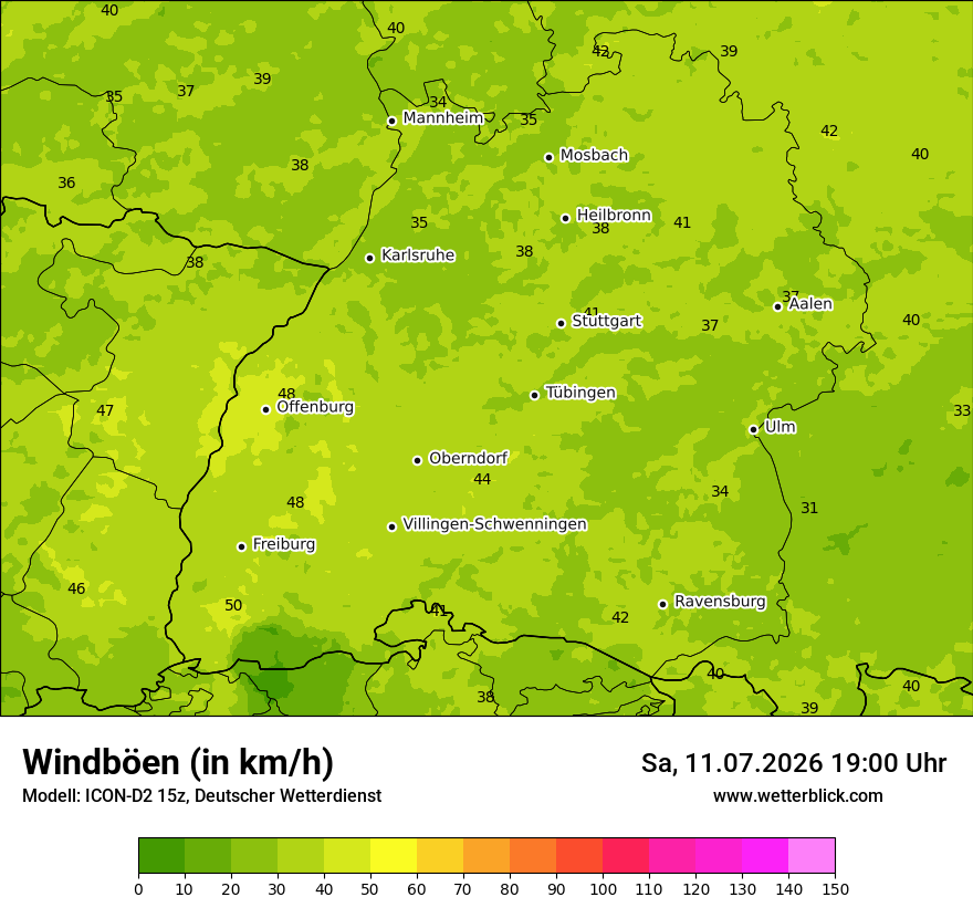 Maximale Windböen
