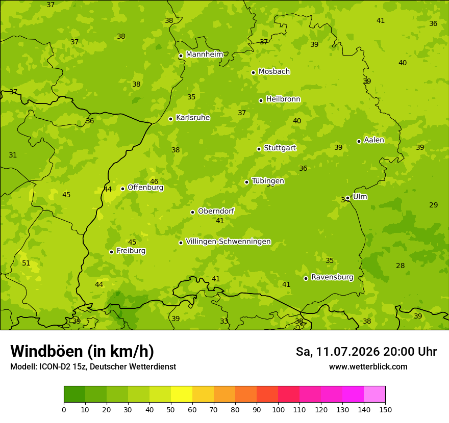 Maximale Windböen