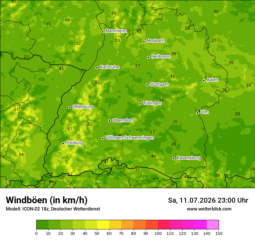 Maximale Windböen
