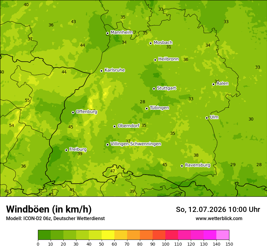 Maximale Windböen