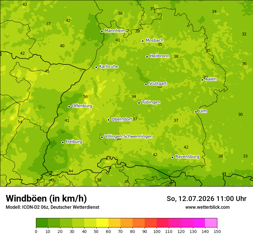Maximale Windböen