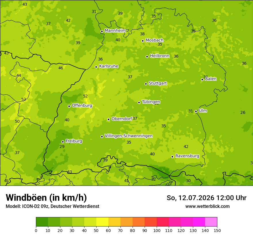 Maximale Windböen