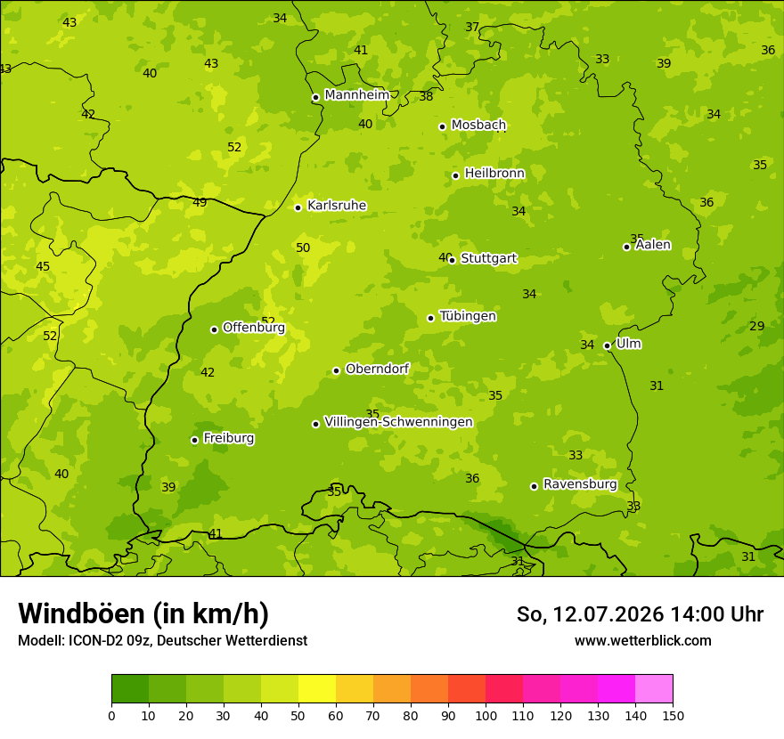 Maximale Windböen