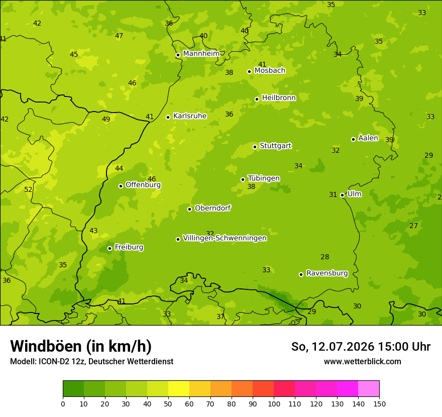 Maximale Windböen