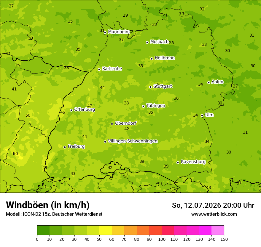 Maximale Windböen