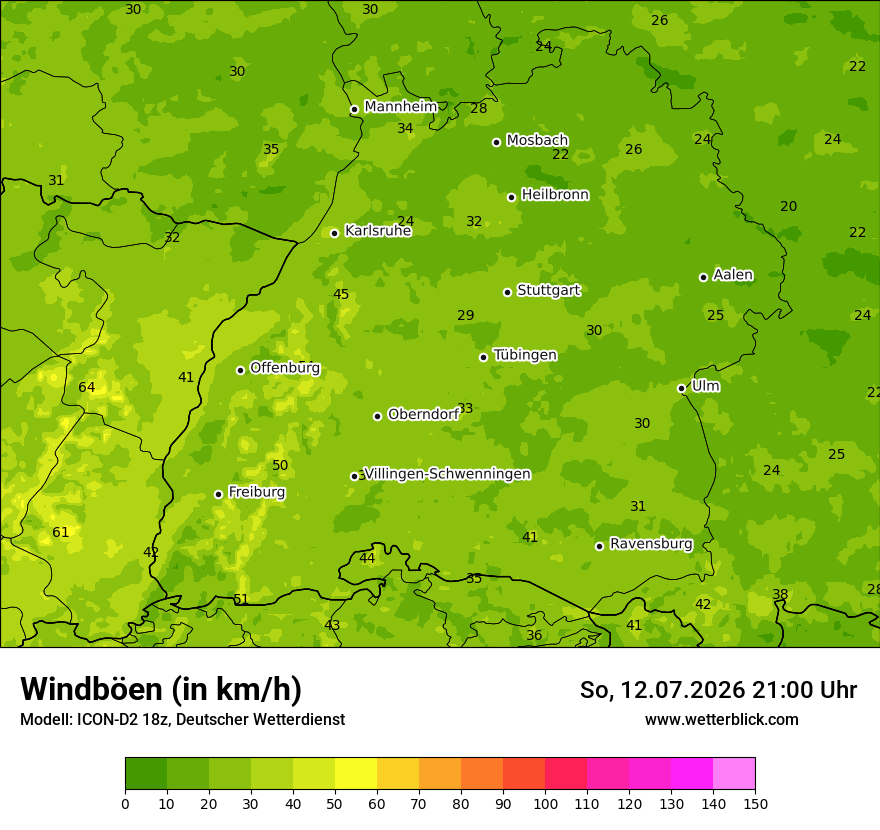 Maximale Windböen