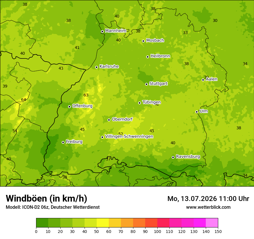 Maximale Windböen