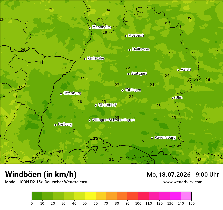 Maximale Windböen