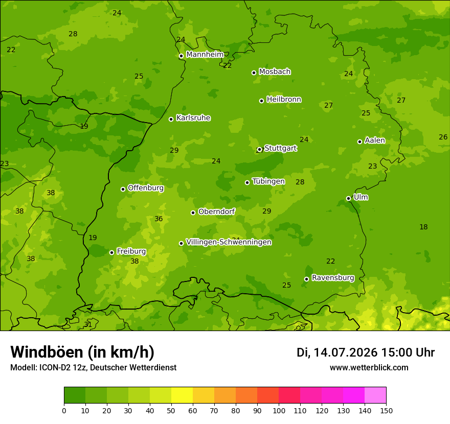 Maximale Windböen