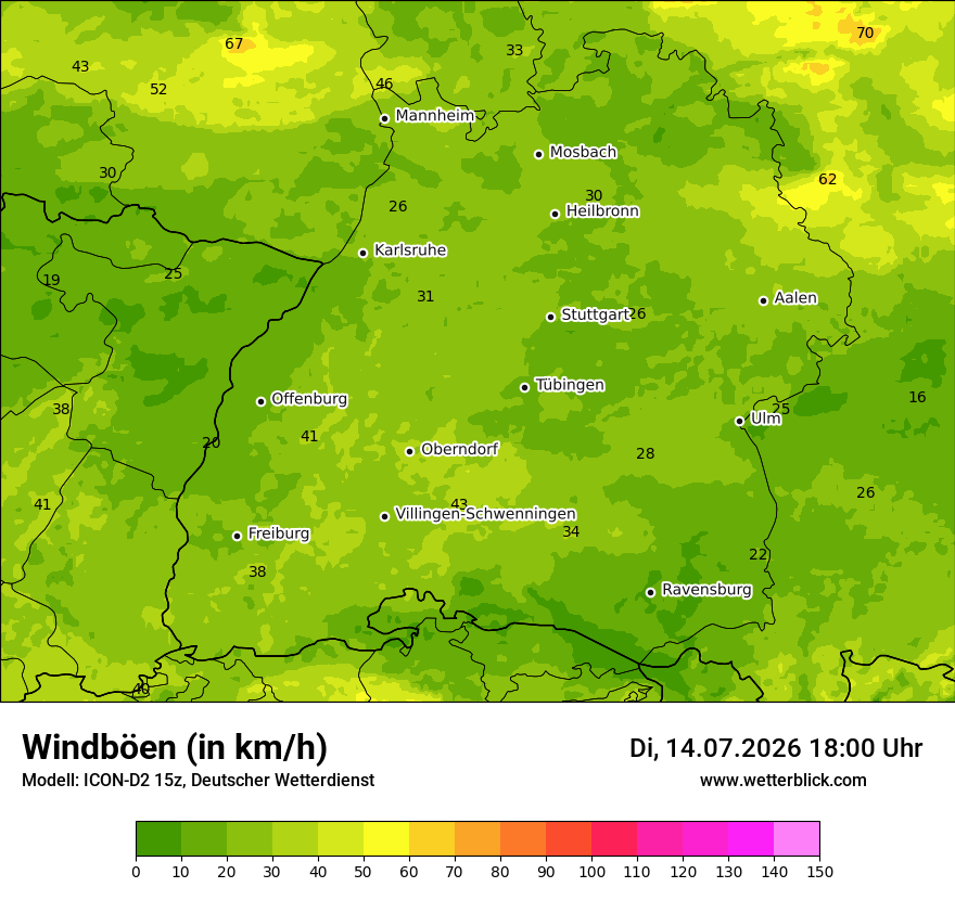 Maximale Windböen
