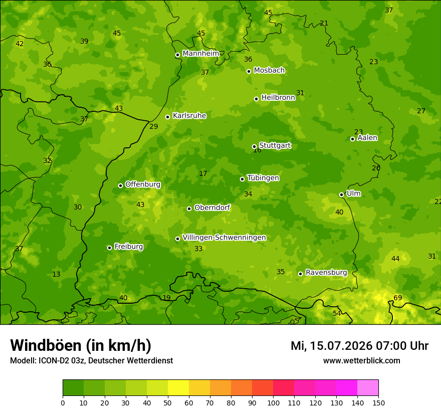 Maximale Windböen