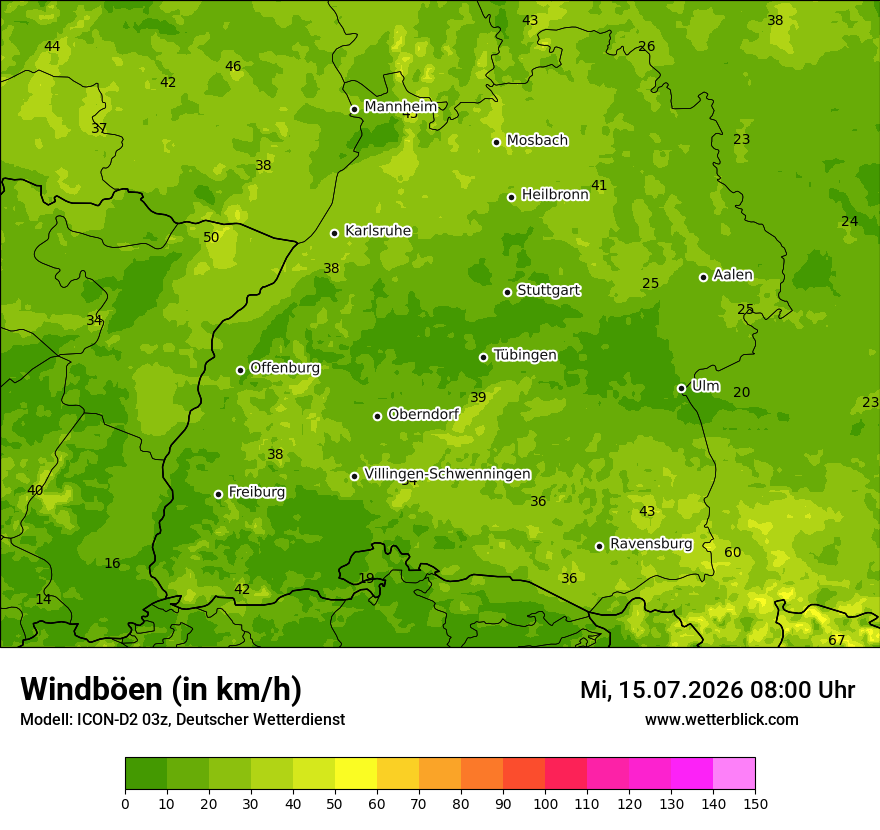 Maximale Windböen