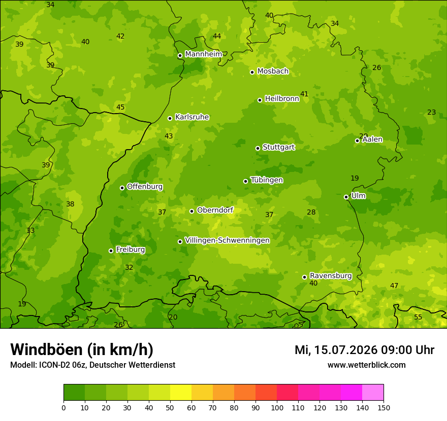 Maximale Windböen