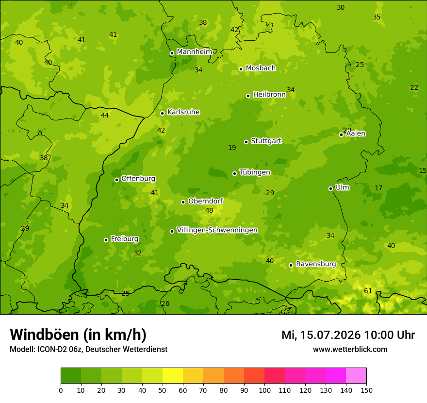 Maximale Windböen